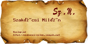 Szakácsi Milán névjegykártya